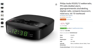 Philips Audio R3205/12 wekkerradio voor €12,90 bij Amazon