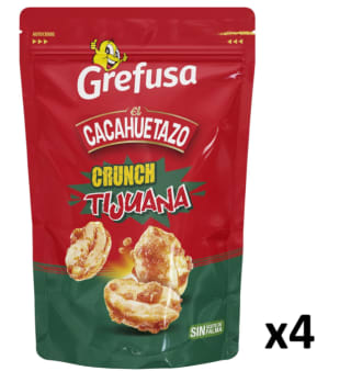 4 unidades de Cacahuete crunch tijuana GREFUSA, bolsa 110 g por 3.85€