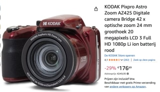 Kodak Pixpro AZ425 - Compactcamera voor €176,69 bij Amazon