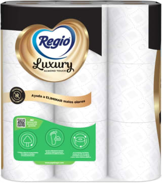 Regio Luxury Almond Touch Papel Higiénico 18 rollos por $96 en Amazon