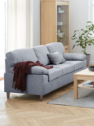 Sofá GEDVED 3 plazas tela gris claro por 275€ en JYSK
