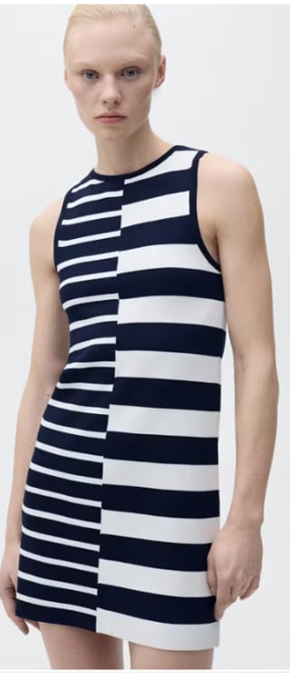 Vestido punto rayas combinadas por 5.99€