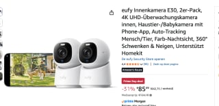 2-Pack eufy Indoor Cam E30 voor €85,49 met Amazon prime