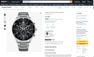 Reloj Citizen Eco-Drive Hombre por $3,195 | Oferta Amazon