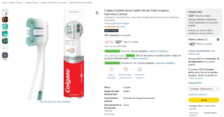 2 Cepillos Colgate Cuidado Bucal Total Limpieza Espumosa por $41 en Amazon