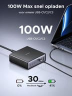 UGREEN 200W 8-Poorts GaN Desktop Snellader voor €53,16 bij UGREEN