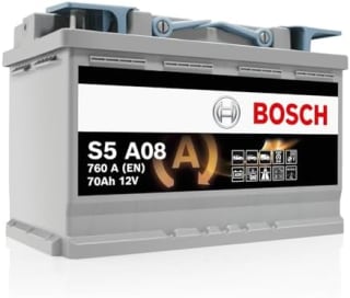 Bosch S5 A08 batterie 70 Ah (12 V, AGM) pour 145,78€ chez Amazon