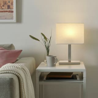 TOMELILLA Lámpara de mesa niquelado blanco 36 cm por 15,99€