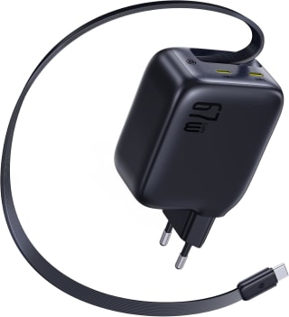 Baseus Enercore USB C Oplader 67W met uittrekbare kabel voor €19,99 bij Amazon