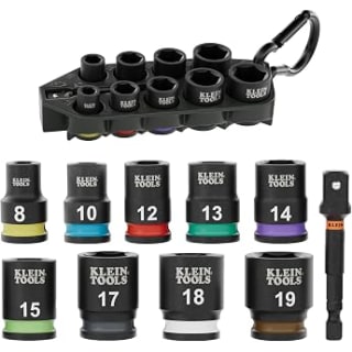 Klein Tools 33809 Grab-And-Go Impact Socket Set (10 piezas) por $622.33 en Amazon