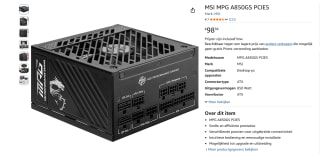 MSI MPG A850GS PCIE5 voor €98,38 bij Amazon.nl