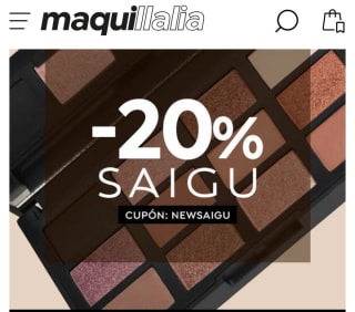 -20% de Descuento en Cosmética Saigu.