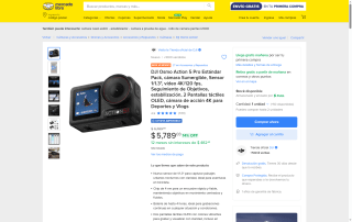 Cámara DJI Osmo Action 5 Pro por $5,210 | Oferta Mercado Libre