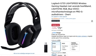 Logitech® G733 LIGHTSPEED Draadloze RGB Gaming Headset voor €75,04 bij Amazon