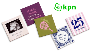Gratis tegeltje (11x11 of 15x15) bij Kaartje2go voor KPN leden
