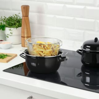 DOKTORFISK Olla freidora con cestilla acero 5,0 L por 19,99€