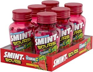 Pack 6 SMINT Sours Sabor Fresa, Caramelos Comprimidos Sin Azúcar por 9.99€
