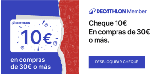 10€ descuento para compras superiores a 30€ en Decathlon