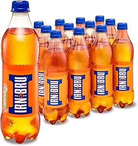 IRN-BRU Regular, 12 Pack Iconic Flavoured, Fizzy Drinks Multipack Bottles - 12 x 500m