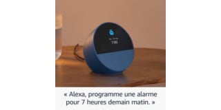 Assistant vocal AMAZON Echo Spot 2024 Blanc à 49,99€ chez Boulanger