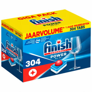 Finish Power All-in-1 Vaatwastabletten Regular (304 stuks) voor €34,95 bij Plein