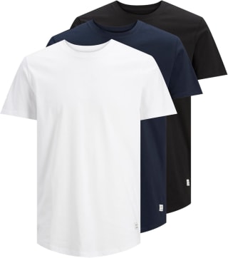 JACK & JONES Jjenoa Tee Ss Crew Neck (set van 3) voor €19,57 bij Amazon