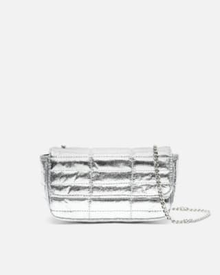 Bolso Bandolera de fiesta pequeño metalizado plateadopor 6.60€