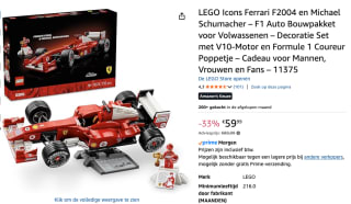 LEGO Icons F1 Ferrari F2004 & Michael Schumacher voor €59,99 bij Amazon