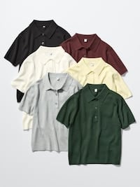 Pull à col polo (Manches courtes) pour 19,90€ chez UNIQLO