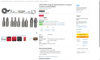 CRAFTSMAN CMHT68008 Trinquete 2 Posiciones por $396 | Amazon