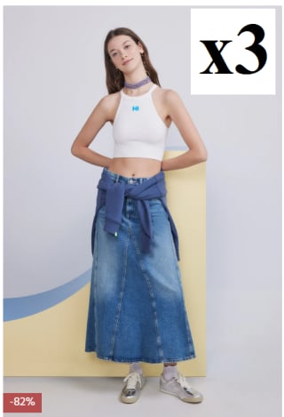 3 Crops top halter seamless HI&BYE por 5.98€