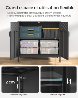 SONGMICS buffet ajouré LSC102B01 (80x40x76 cm) pour 54,99€ chez Songmics