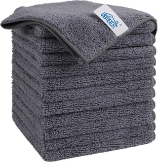 HOMEXCEL grey microfiber cleaning cloths (12 pack) for £9.99 at Amazon