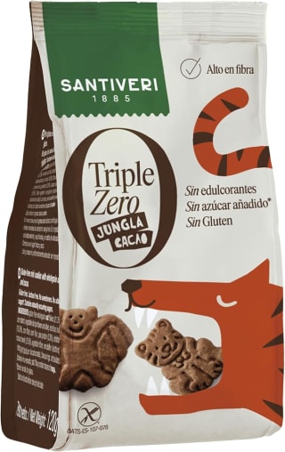 SANTIVERI Galletas Jungla Cacao Triple Zero 120 g por 0,90€ en Amazon