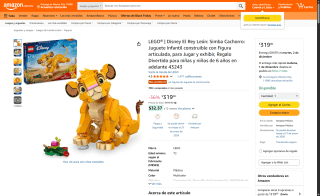 Set Lego Simba Rey León 222 Piezas por $299 | Oferta Amazon