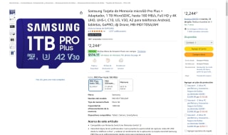 Samsung MicroSD Pro Plus 1TB por $1,650 | Amazon (Prime)