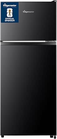 Fridgemaster MTM48120EB 48cm Freestanding Top Mounted Fridge Freezer – 124-Litre Capa