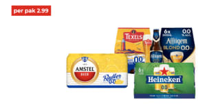 0.0-bier multipacks voor €2,99 bij Hoogvliet