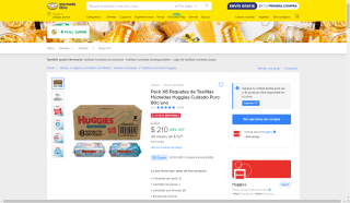 Toallitas Húmedas Huggies 8paq x80un por $210 | Mercado Libre