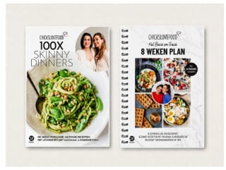 Boeken 100x Skinny Dinners + 8 weken plan samen voor €19,99 bij Chickslovefood