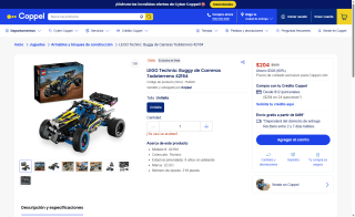 LEGO Technic Buggy 219 piezas por $204 | Coppel