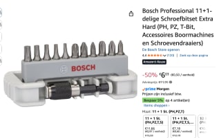 Bosch Accessories 2608522129 Bitset 12-delig voor €6,03 bij Amazon
