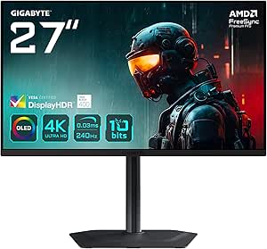 Monitor Gigabyte MO27U2 27" UHD 4K QD-OLED 240Hz 0.03ms por 599.95€