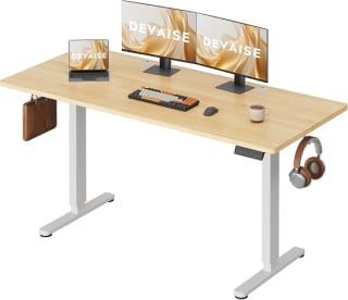 DEVAISE Bureau Assis-Debout Électrique 160 x 70 cm à 84,99€ chez Amazon