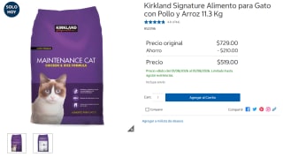 Kirkland Signature Alimento para Gato Pollo y Arroz 11.3Kg por $519 | Costco