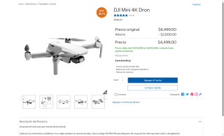 Dron DJI Mini 4K 12MP por $4,499 | Oferta Costco