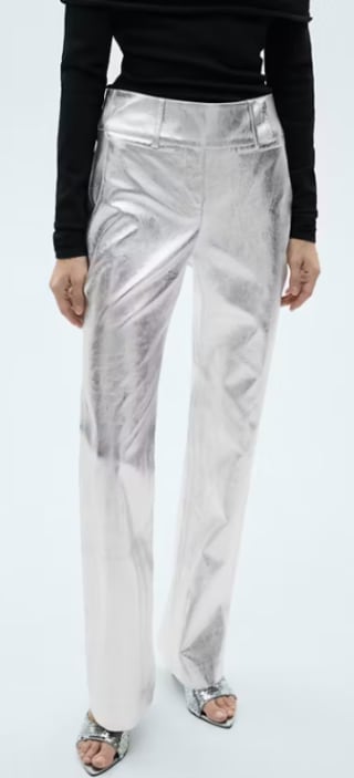 Pantalón recto metalizado por 6.99€