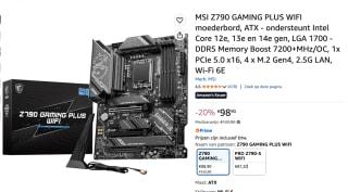 MSI Z790 GAMING PLUS WIFI moederbord voor €98,90 bij Amazon