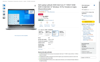 Dell Latitude 5420 i7 32GB 512GB 14" en $8,499 | Amazon