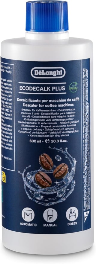 De'Longhi EcoDecalk Plus Descalcificador para Cafeteras, 6 Dosis 600 ml por 9,99€